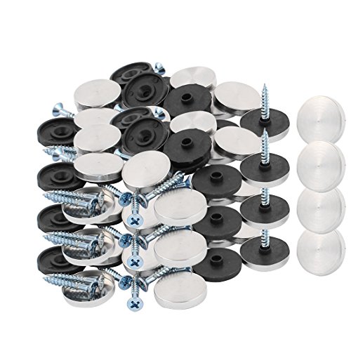 Aexit Bathroom Round Quality Parts Stainless Steel Mirror Screw Cap Nail 22mm Dia 400pcs Model:68as366qo252