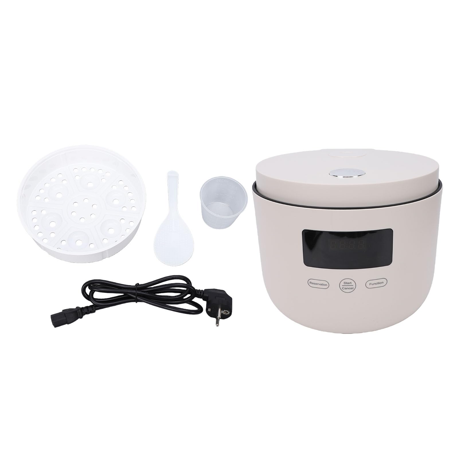 Cocoarm Pentola Elettrica Riso Intelligente, Antiaderente 3L Capacità, 220V 450W, per Zuppe Hotpot Pasta Uova, 24H Programmabile 8 in 1 Menu (Spina europea 220 V)