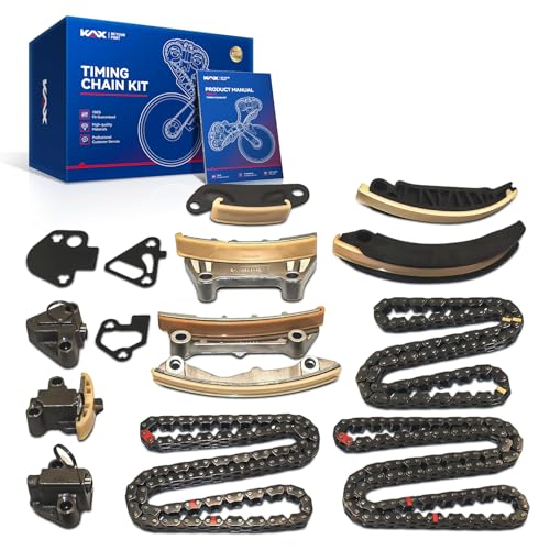 KAX 9-0753S Timing Chain Kit for Chevy Traverse Impala Limited Colorado Camaro Equinox Malibu,GMC Acadia Limited Terrain Canyon,Buick LaCrosse Enclave,Cadillac CTS SRX XTS,Saturn Vue Outlook 3.0L 3.6L
