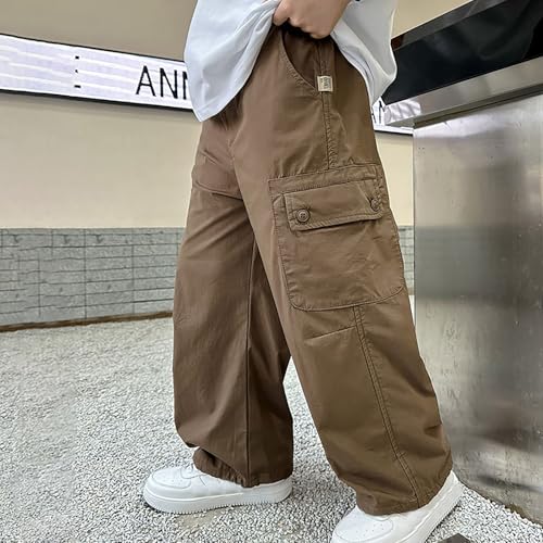 Boys Cargo Pants Kids Wide Leg Baggy Parachute Pants Casual Loose Fit Y2k Harem Joggers Trouser Track Pant 8-15 Years4