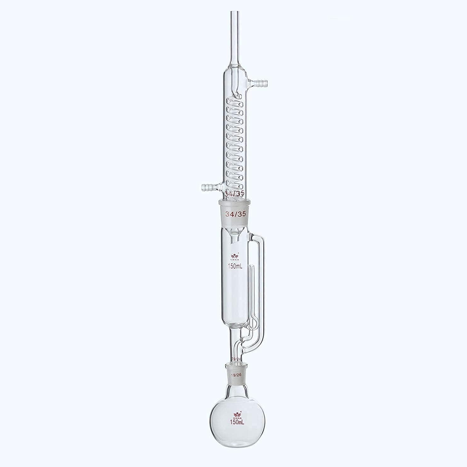 Chemistry Lab Glassware Kit W/Spherical - Distillation Device Glass Distillation Apparatus, 250ML Vacuum Distillation Equipment