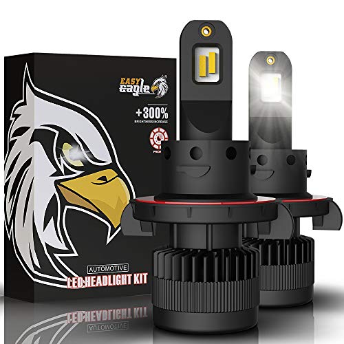 Easy Eagle H13 LED Headlight Bulbs, 60W 12000Lumens Extremely Bright 9008 Hi Lo Beam Conversion Kit CSP Chips 6500K Cold White (Pack of 2)