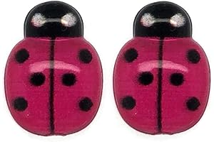 Miraculous Ladybug Pink Simulated Crystal Earrings Clip-On