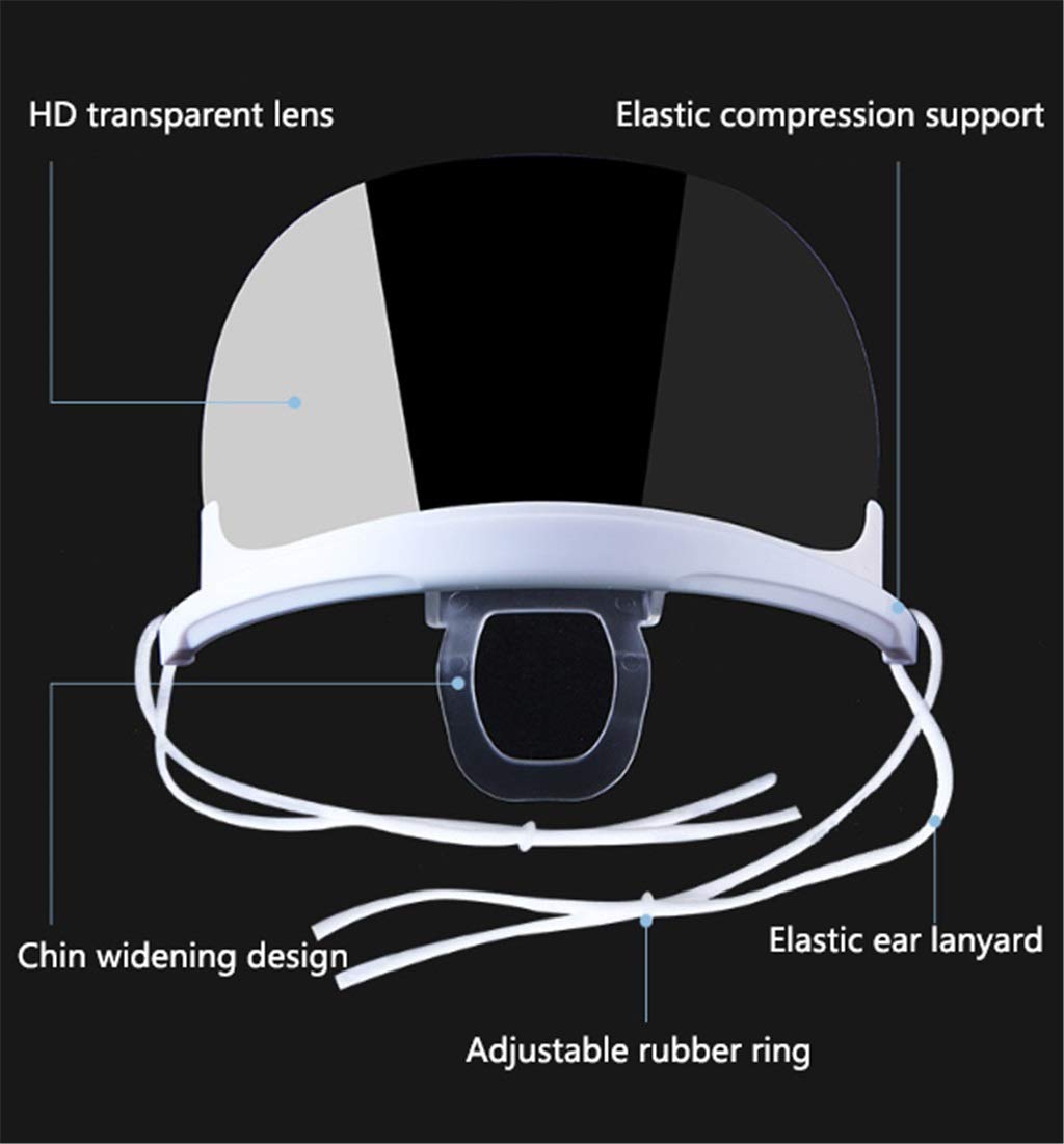 Visiera maschera di protezione unisex antispruzzo in plastica con