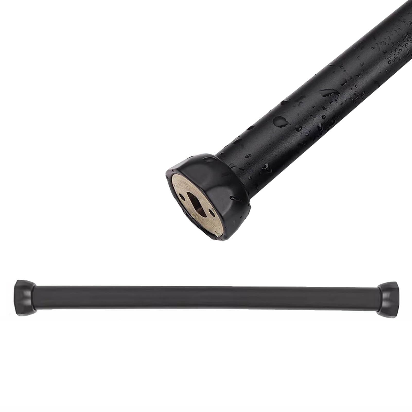 BDAYEK Wardrobe rail Clothes Rail Pole Wardrobe Matte Closet Rod for Hanging Clothes/Curtain, Sturdy Clothing Hanger Storage(Black,120cm/3.9ft)