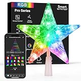 Brizled 7.5' WiFi RGB LED Smart Christmas Tree Topper, App & Voice Controlled - Compatible with Alexa & Google Home