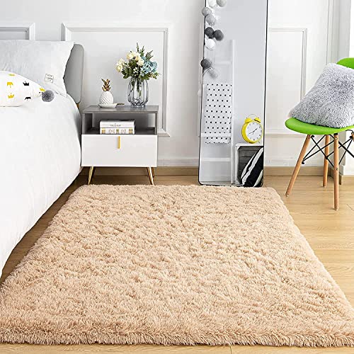 Image of Homes Fluffy Living Room Soft Touch Rectangular Carpet Comfy Bedroom Anti Skid Drawing Kids Room 10x12 Feet