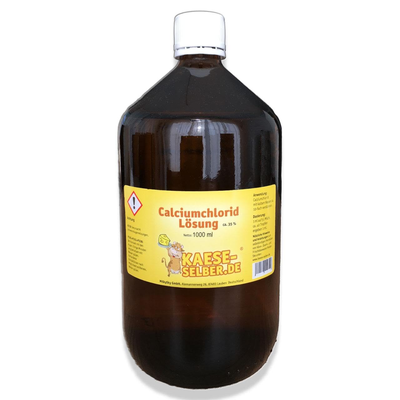 Calciumchlorid flüssig 1000 ml - 35%ige Lösung (Käse selber machen)