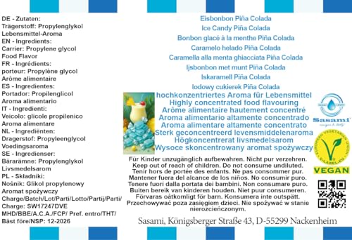 Arôme concentré bonbon glacé à la menthe Piña Colada Sasami 100 ml - 4