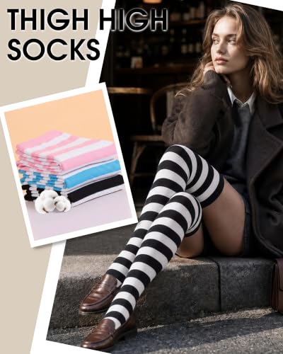 Image of Chalier Womens Thigh High Socks, Thigh Socks Stockings for Women