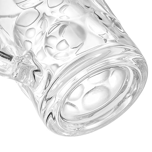 Yesland 2 Pack Beer Mug for Freezer, 1.2 L /40 oz Glass Beer Stein Mugs with Handle Large Heavy-Duty Beer Cups Drinking Glassware Pub Drinking Mugs for Bar, Alcohol, Beverages, Men, Clear - Image 5