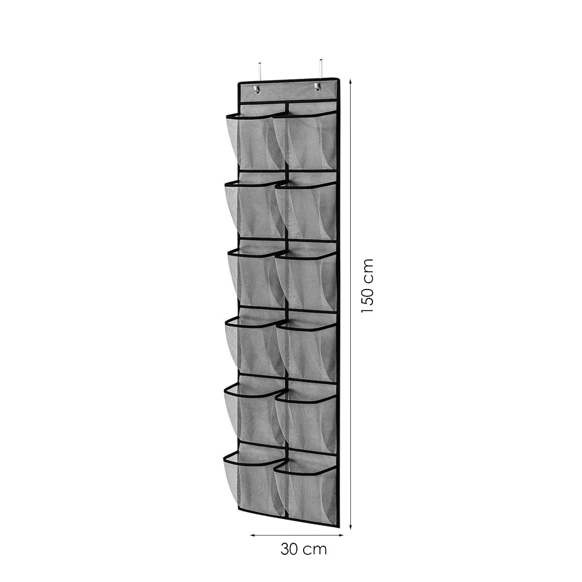 Hangend schoenenrek met 24 vakken - multifunctionele organizer voor boven de deur - 1 stuk