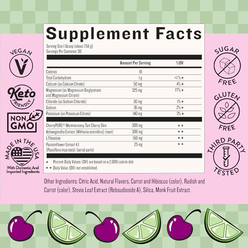 Image of Legendairy Milk She's Sleepy - Cherry Limeade - Nightly Sleep Aid, Sugar Free Drink Mix with Magnesium Glycinate & Ashwagandha - Relaxation & Restful Sleep