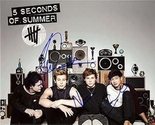 5 SECONDS of SUMMER (Michael Clifford, Luke Hemmings, Calum Hood, Ashton Irwin ) 8x10 Music Photo Signed In-Person - coolthings.us