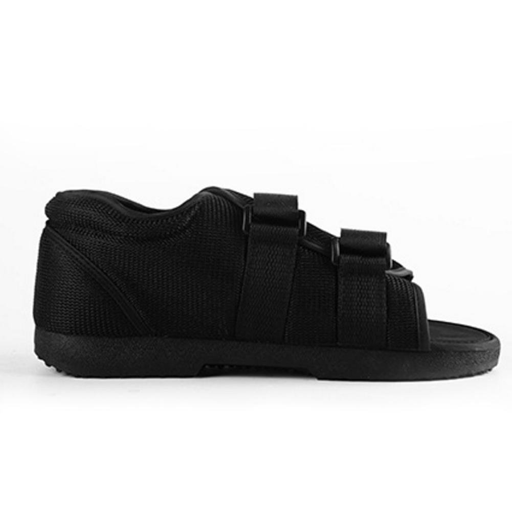 TILEZE Zapatos de yeso para fractura de tobillo Zapatos fijos quirúrgicos con puntera en valgo para el cuidado de la salud (Negro L30 * W11CM)