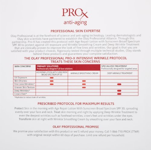 Wrinkle Kit by Olay Professional - Includes Pro-X Lotion with Sunscreen SPF 30, Anti-Aging Treatment, and Wrinkle Cream
