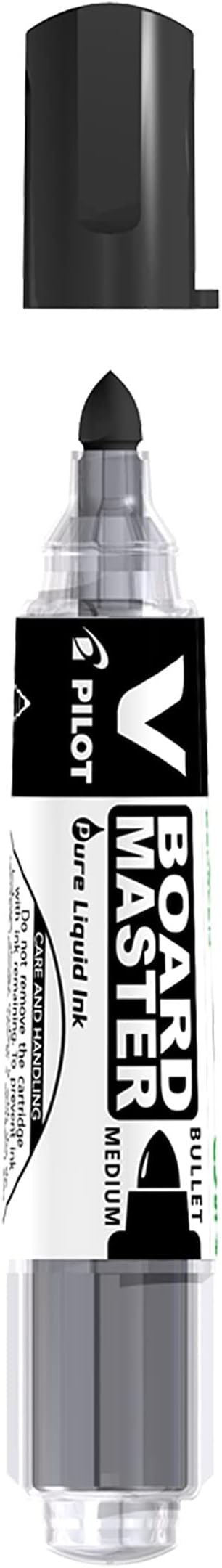 Begreen Recycled V Board Master Whiteboard Marker Bullet 6.0 mm Tip - Black, Box of 10