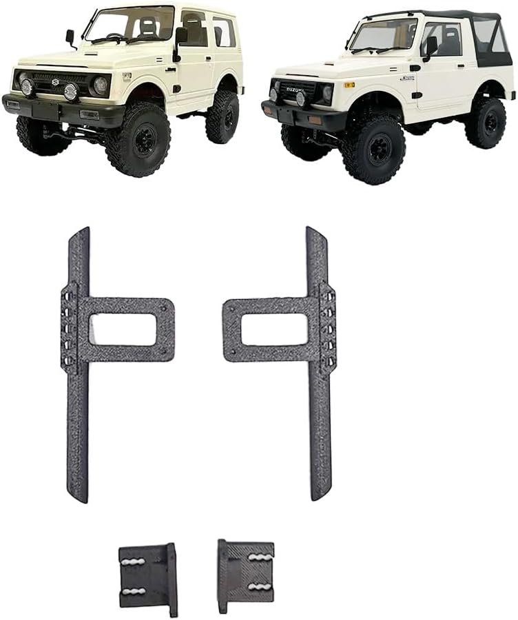 WPL Side Step Type B [C74 C74-1 Jimny Exclusive] RS Product 3D Printed Original Custom Parts Suzuki JA11 Off-Road RC Car Side Guard 4WD Authentic Outdoor Military Army Style Toy C74-JM12