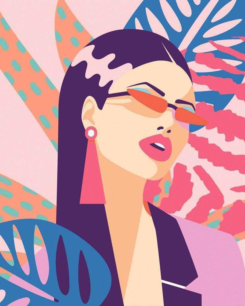 Ravensburger CreArt 12023099 Paint by Numbers Neon Diva from 12 Years