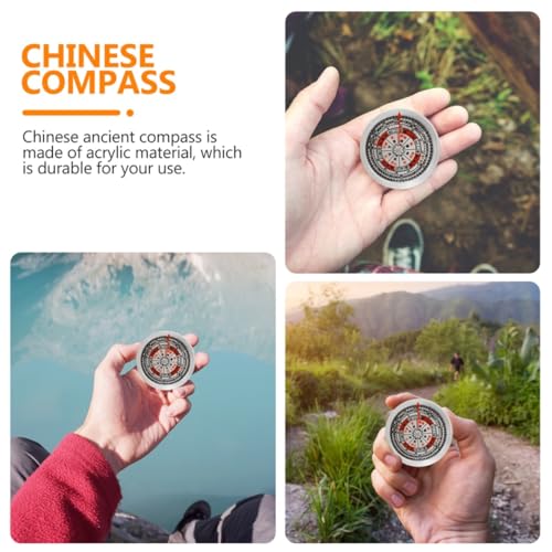 Brújula china portátil de acrílico para camping miniatura 3