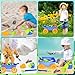 deAO Kids Garden Wagon Wheelbarrow and Gardening Tools Play Set Includes 10 Accessories and 4 Plant Pots,Great Outdoor Toddler Toys Kids Gardening Set