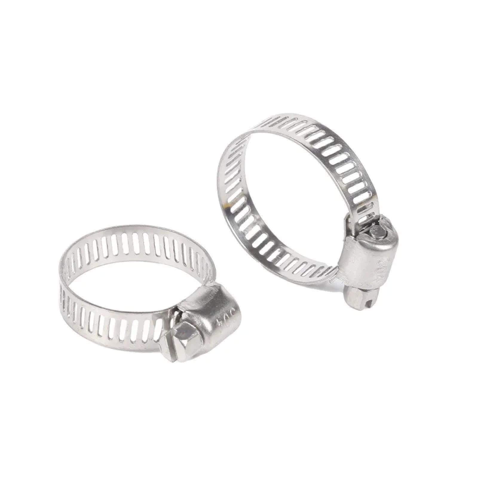 Abrazadera de manguera de acero inoxidable 304 ajustable de 8 a 152 mm con tornillo sin fin, herramienta fija para manguera (46-70 mm)