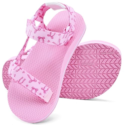 Image of WateLves Kids Sandals Boys Girls Lightweight Non-slip Athletic Sandals with Adjustable Webbing for Hiking Walking Beach Water Sports