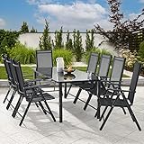 ArtLife Aluminium Gartengarnitur Milano | Gartenmöbel Set mit Tisch und 8 Stühlen - 2