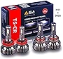 Alla Lighting H11 and 9005 LED Bulbs Combo HB3 9005 High Beam H11 Low Beam Replacement Xtreme Super Bright Conversion Kits, 6000K Xenon White