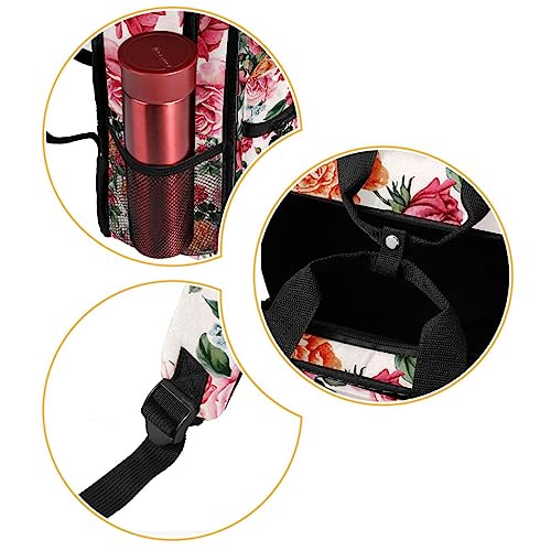 Cartable sac à dos garçon rose orange multicolore à sangles ajustables - 2