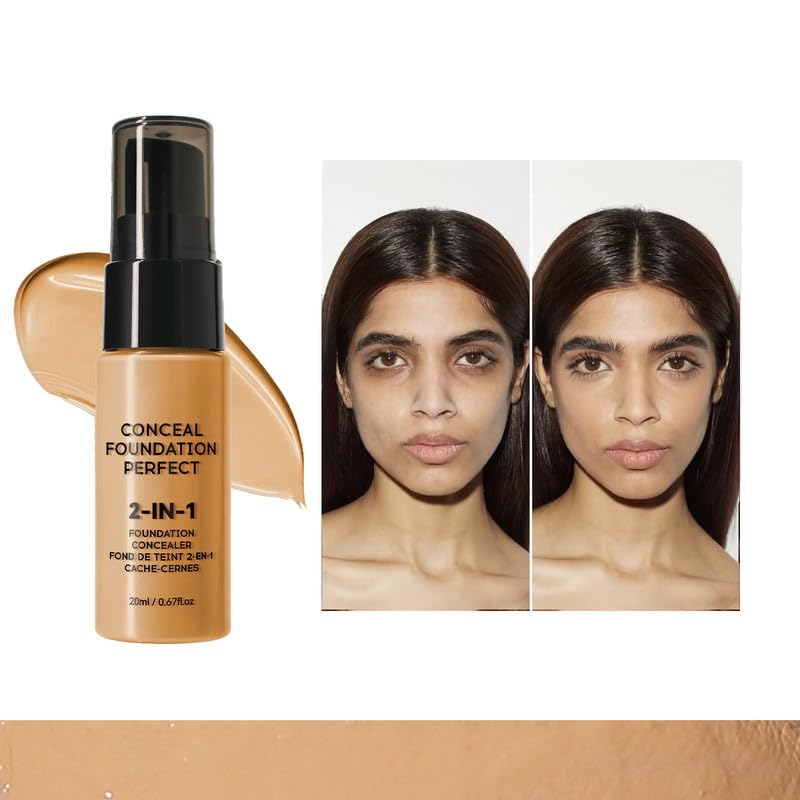 Velvet Matte Liquid Foundation, Waterproof & Sweat-Proof Easy To Push Away, Flawless Finish Foundation, Long-Lasting Poreless Liquid Oil Concealer Foundation For All Skin Type(#03)
