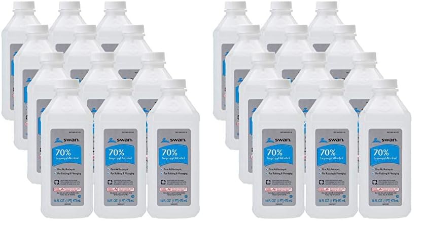 Swan Isopropyl Alcohol First Aid Antiseptic, 70% (72 x 16-oz bottles per pack)