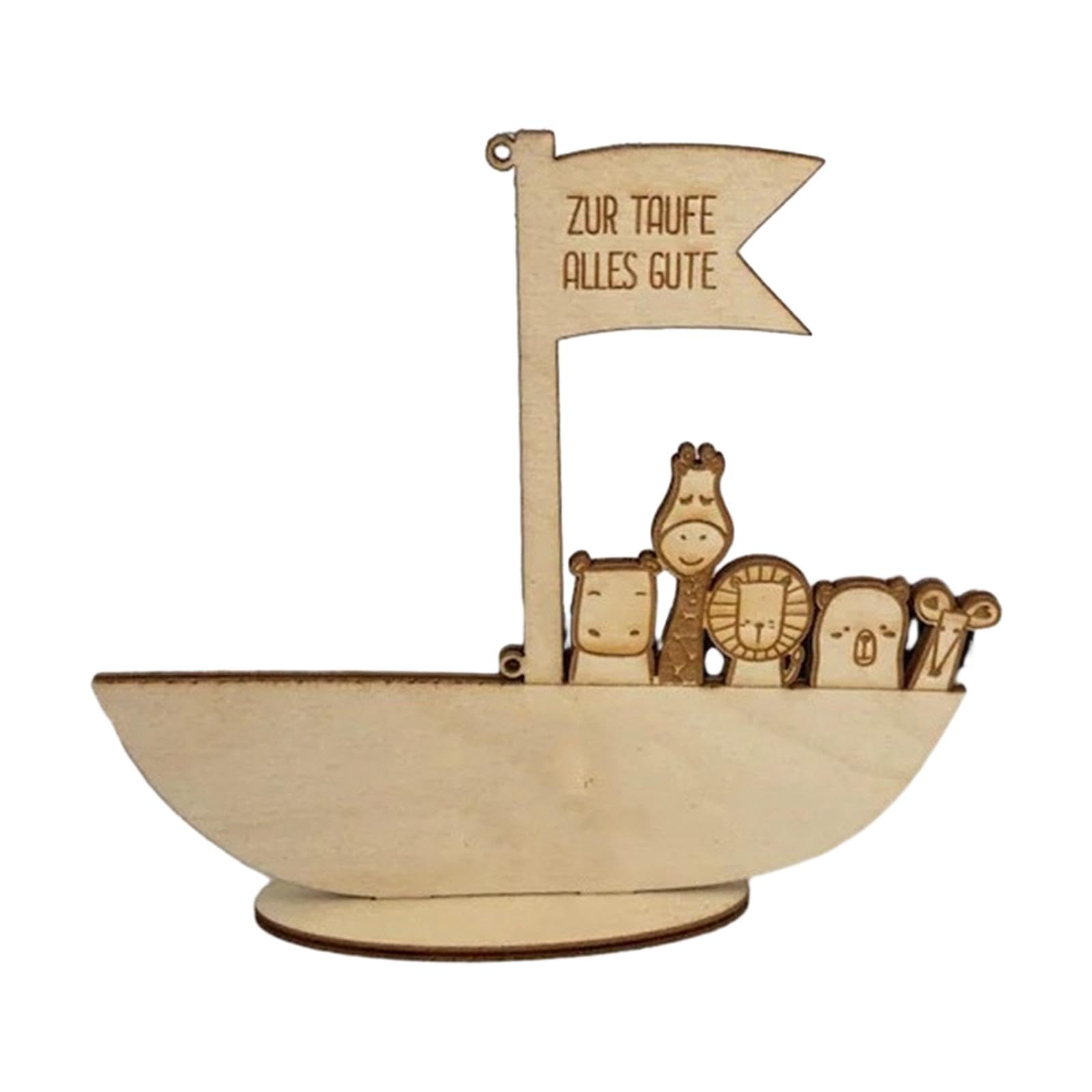 ZOOMELLA Wood Money Holder Keepsake Boat Shape Clip for Anniversary Thanksgiving Gift|Other Home Déco|Home & Garden-image-42