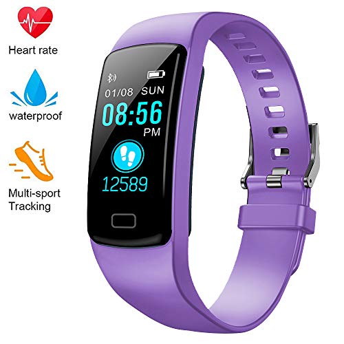 Deyawe Fitness Tracker,Colorful Screen Activity Tracker with Heart Rate Monitor,Waterproof Pedometer Watch, Sleep