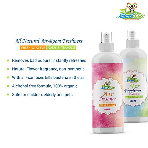 Image of Natural Care Air /Room Freshener Fresh & Alive /Calm & Tranquil - 500 ml x 2 (Combo Pack) | | Home & Office Deodorizer | Odor Eliminator & Neutralizer | 1000+ Sprays