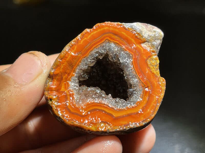 Decor Stone Red Battle Blood Agate Rough China Agate Crystal Achat Geode Specimen 59g RD23