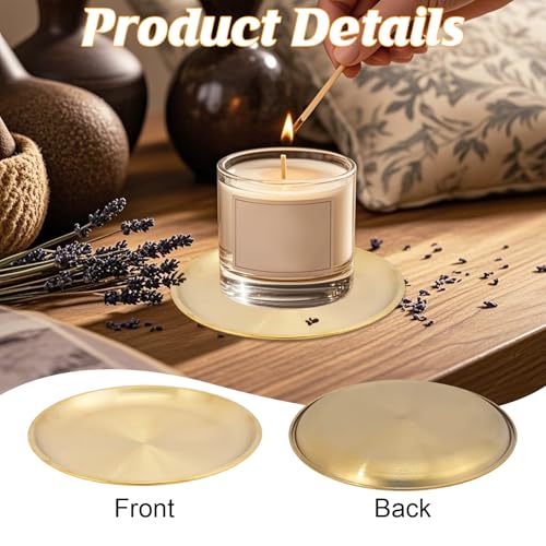 Bougeoir rond plat de 14cm GLOBLELAND pour protéger la table basse - 6