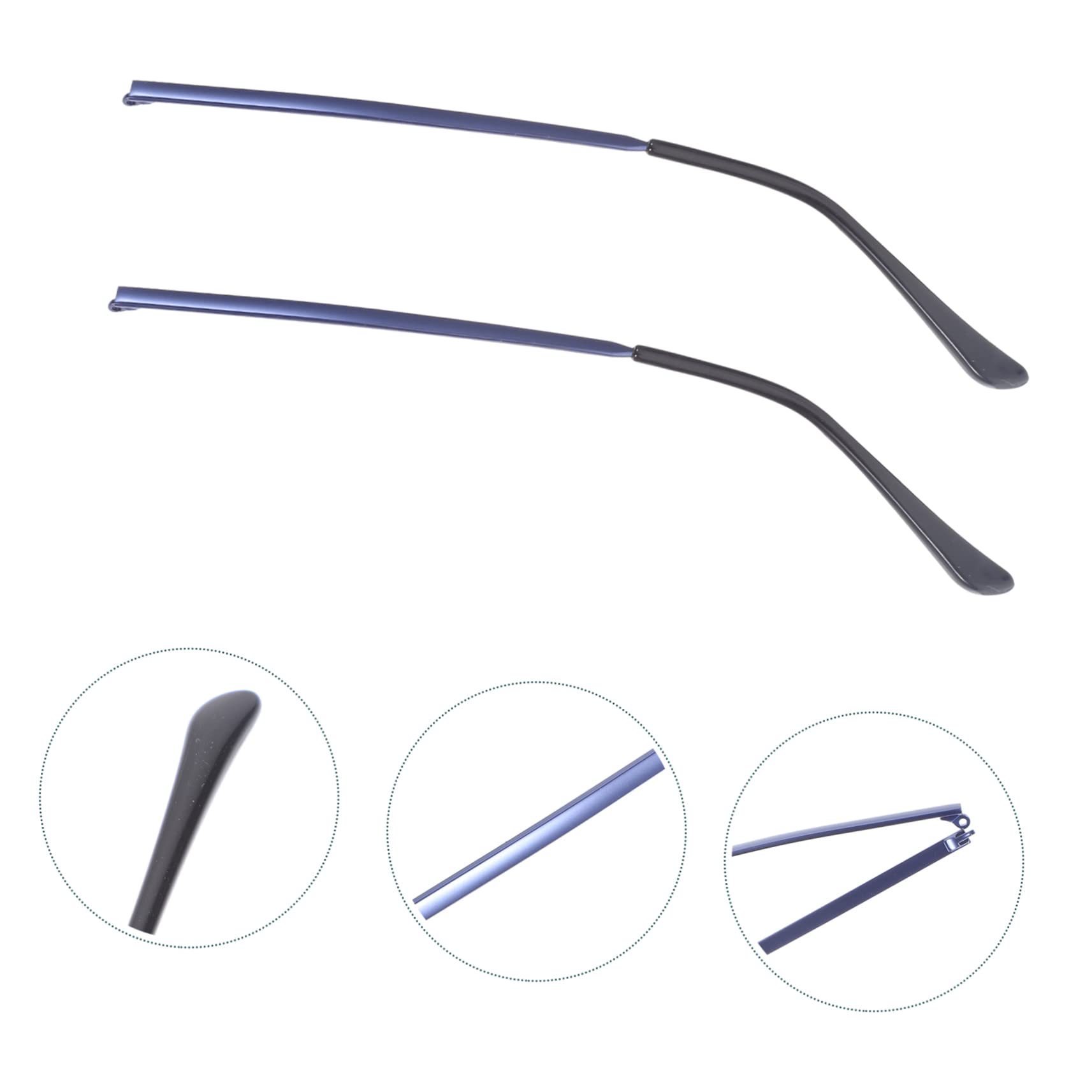 Didiseaon 2 Pairs Eyeglass Arms Replacement Universal Fit Metal Temple Collision Resistance Comfort