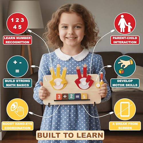 Image of Educational Math Learning & Activity Toys for Kids 3-5 | Early Cognitive Development Montessori Toy for 3, 4 | Number Counting for Toddlers 3, 4 | Birthday Gift for 3, 4, 5 Year Old Boys & Girls