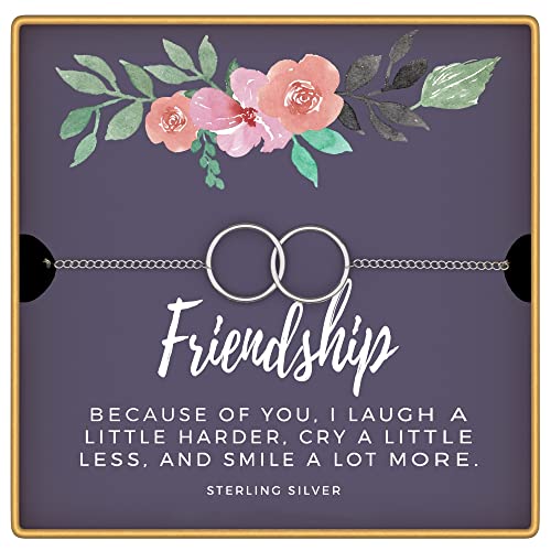 KEDRIAN Friendship Bracelet, 925 Sterling Silver, Best Friend Bracelets, Friendship Gifts for Women, Bestfriend Birthday Gift, Gifts for Friends, Friend Gifts for Women, Womens Friendship Bracelet