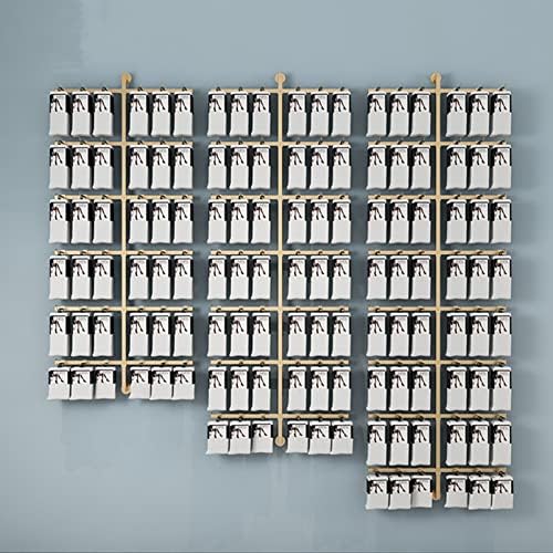 Wall Mounted Sock Rack & Jewelry Organizer - Space-Saving Underwear Display Shelf with Removable Hooks for Boutique Store Showcase & Home Storage Solutions