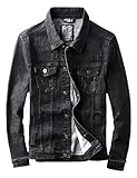 DSDZ Mens Classic Vintage Washed Trucker Jean Denim Jacket Coat US S(Tag XL)