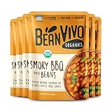 BeanVIVO - Organic BBQ Pinto Beans 6 Pack (10 oz each) - Seasoned & Ready to Eat, Plant Protein, Veg