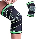 Memories Rodilleras Menisco y Ligamento Hombre y Mujer Artrosis Tendinitis - Rodilleras Crossfit - Rodillera Deportiva para Correr Elástica Ajustable Gym Fitness Yoga Vóley. (XL, Verde, 1)