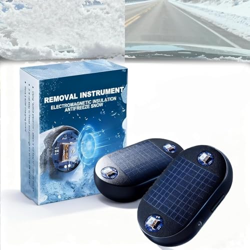 2026 Solar-Powered Car Interference Antifreeze Instrument Portable Anti Freeze Device for Car Electromagnetic Snow & Ice Prevention Remover for Vehicles (2-Pack)