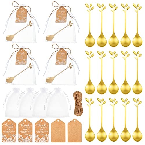 Gueevin 100 Sets Tea Spoon Party Favors Wedding Favors for