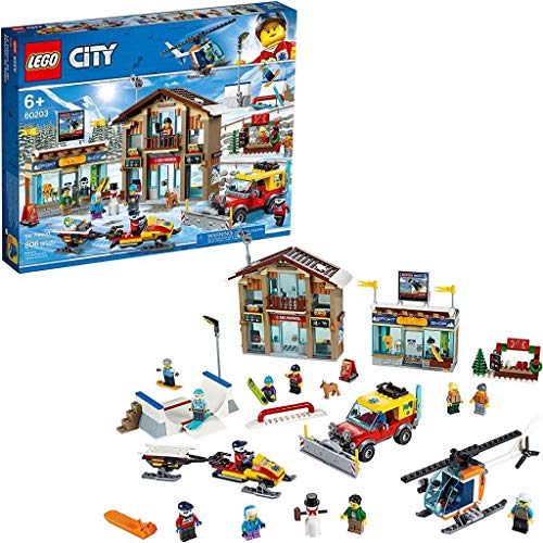 LEGO City Town - Estaci&oacute;n de Esqu&iacute;, Set de construcci&oacute;n, Incluye helic&oacute;ptero...
