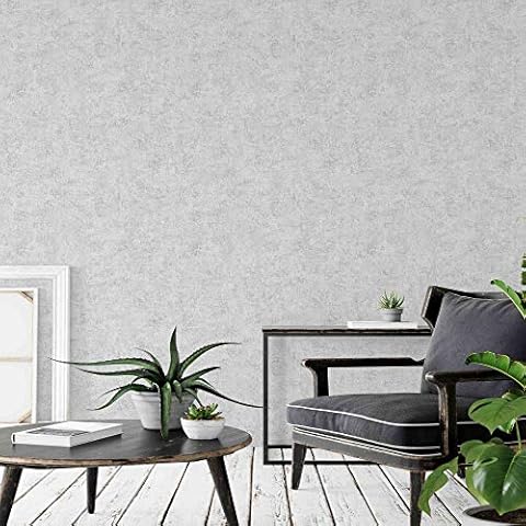 Industrial Textured Metallic Wallpaper Grey Silver Stone Concrete Cover