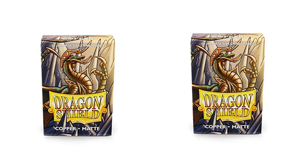 2 opakowania Dragon Shield Matte Mini japońska miedź 60 ct koszulki na karty pakiet wartości!