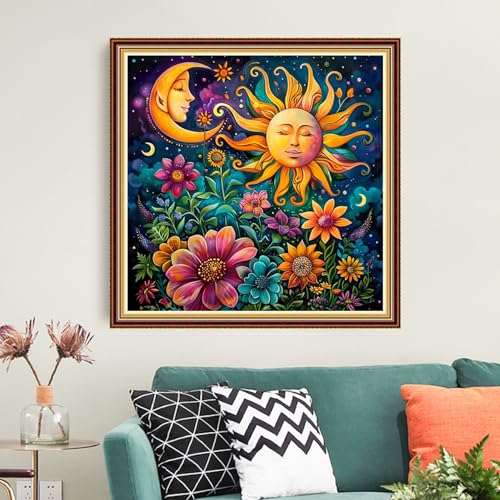 Image of Funart Stamped Cross Stitch Kits for Beginners Full Range of Cross Stitching Preprinted Embroidery Kits for Adults, 11CT Embroidery Pattern Needlepoint Kits- (ArtColors29)